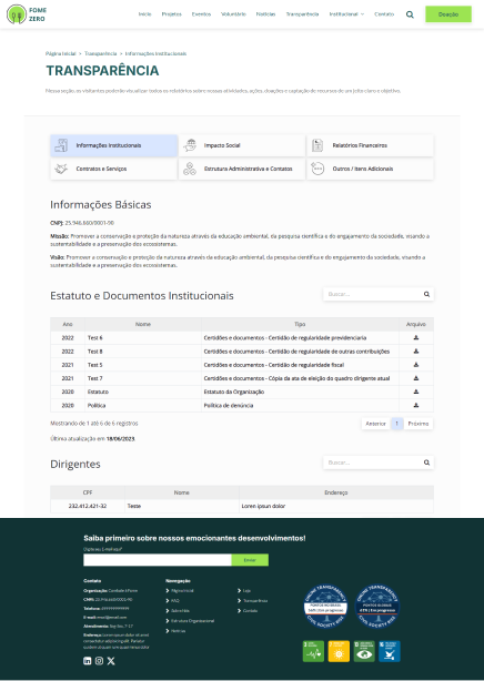 Módulo de Transparência de fácil uso, e integrado em seu website.